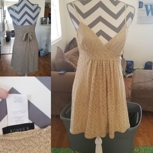 Gold Glitter Lace Dress